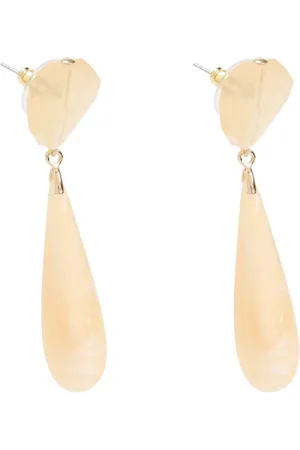 Camps & Camps Marble Droplet oorstekers verguld