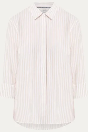 Brax Vicki blouse in linnenblend met streepprint