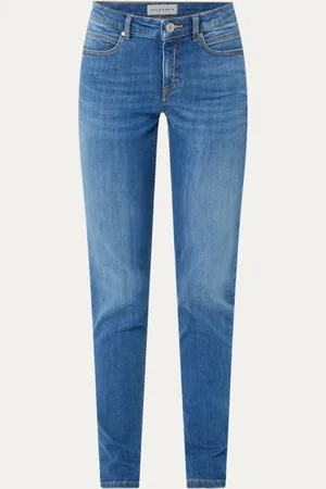Opus Enja mid waist skinny jeans met medium wassing
