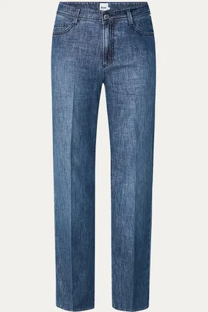 Brax Maine high waist wide leg jeans met lurex