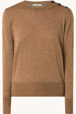 Sessun Amor fijngebreide pullover van wol met sierknopen