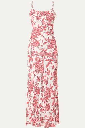 Sandro Maxi jurk met bloemenprint en spaghetti bandjes