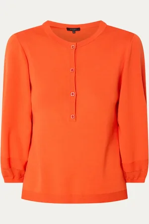 Claudia Sträter Fijngebreide pullover met pofmouw