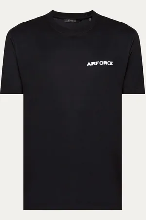 Airforce T-shirt van biologisch katoen met logo- en backprint