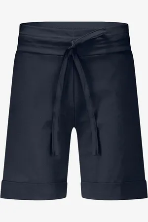 Studio Anneloes City mid waist wide fit korte broek van travelstof