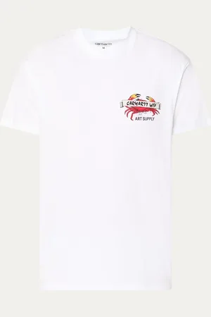 Carhartt Crab T-shirt van biologisch katoen met logo- en backprint
