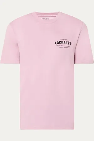 Carhartt Catalogue T-shirt van biologisch katoen met logo- en backprint
