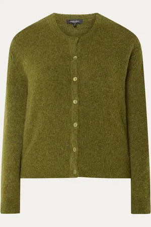 Claudia Sträter Fijngebreid vest in alpaca wolblend
