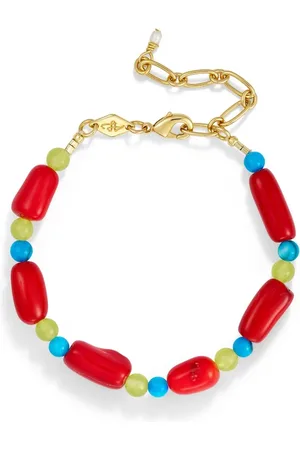 Anni Lu Red Crush kralenarmband verguld