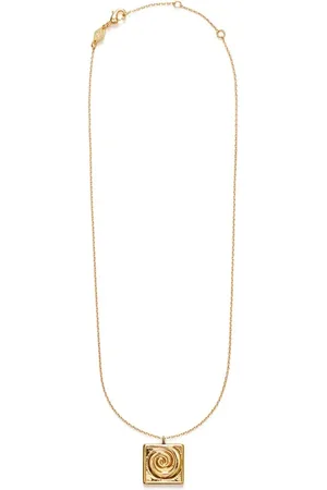 Anni Lu Swirly Square ketting verguld