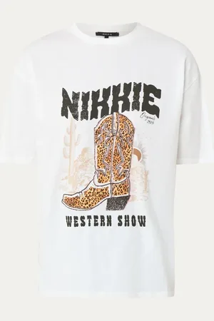 NIKKIE. Western T-Shirt met logoprint