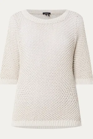 Claudia Sträter Grofgebreide pullover met ronde hals