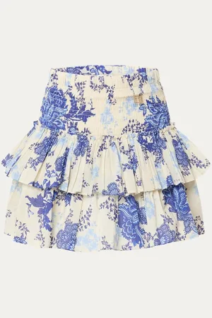 Fifth House Gerry minirok met bloemenprint en smockwerk