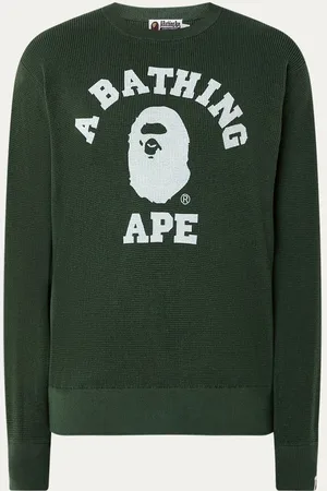BAPE Grofgebreide trui met logoprint