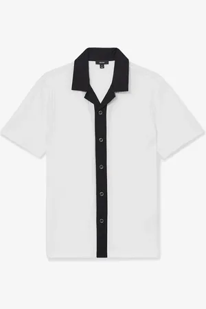 Reiss Aster T-shirt met button down kraag