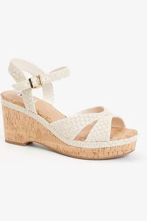 Dune Wide Fit Kelulu sandalette met bloemenprint