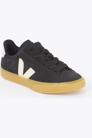 Veja Campo sneaker van suède met leren details