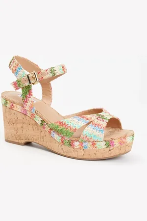 Dune Wide Fit Kelulu sandalette met bloemenprint