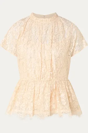 L.K. Bennett Cecily top van kant met plooidetail