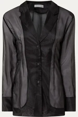 The Frankie Shop Lise semi-transparante blazer in zijdeblend