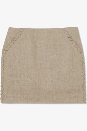 Reiss Nikita mini rok van linnen met steekzakken