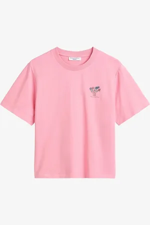 Marc O’ Polo T-shirt van biologisch katoen met logoborduring