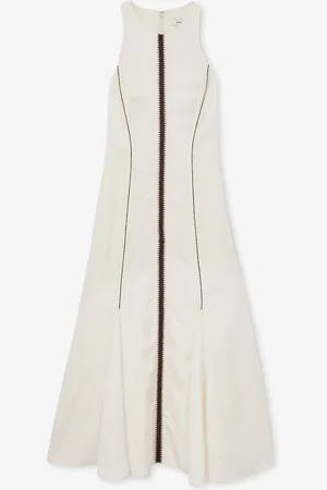 Reiss Inaya midi jurk in linnenblend