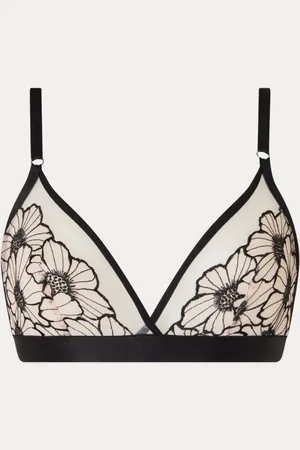 Chantelle Bralette van mesh met bloemborduring