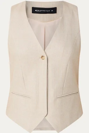 Expresso Gilet met streepprint en lurex