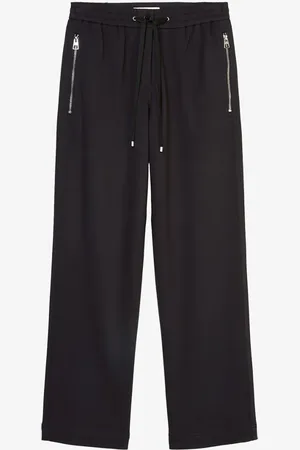 Marc O’ Polo High waist straight fit pantalon met ritszakken