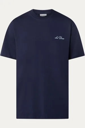 Les Deux T-shirt van biologisch katoen met logo- en backprint