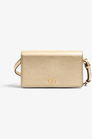 VALENTINO GARAVANI VLogo Signature Mini crossbodytas van kalfsleer met metallic finish