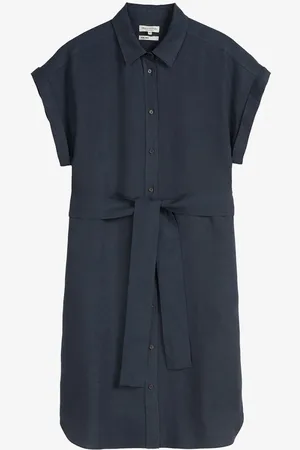 Marc O’ Polo Midi blousejurk met strikceintuur