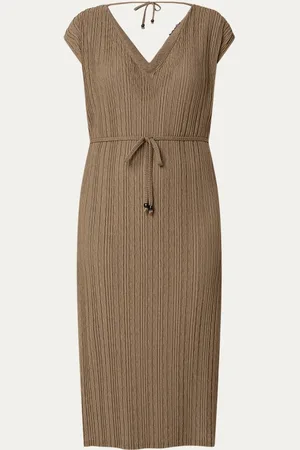 Expresso Midi jurk met strikceintuur