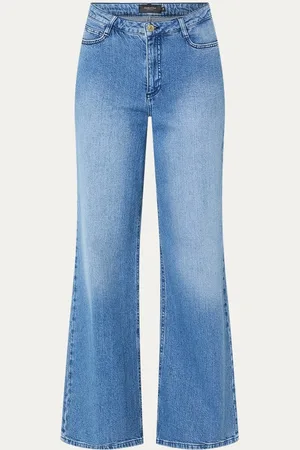 Claudia Sträter Mid waist wide leg jeans in biologische katoenblend