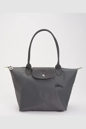 Longchamp Le Pliage Green schoudertas M met leren details