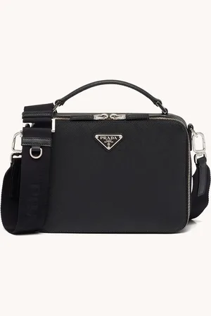 Prada Brique schoudertas van leer