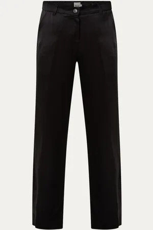 Brax Maine high waist straight fit pantalon in linnenblend