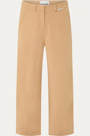 Armedangels Carunus high waist loose fit cropped pantalon in linnenblend