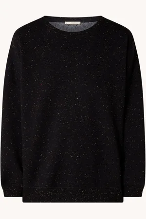Sessun Chebbi oversized sweater in linnenblend met gemêleerd dessin