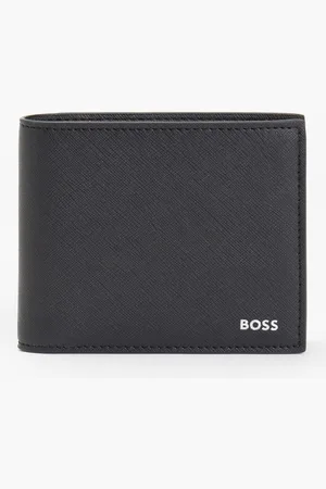 HUGO BOSS Zair Trifold portemonnee van leer met logo