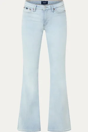 Denham Ami high waist flared jeans met lichte wassing