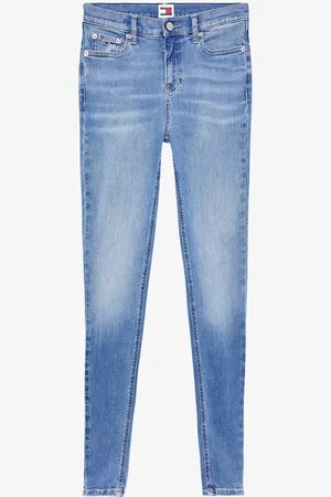 Tommy Hilfiger Nora mid waist skinny jeans met lichte wassing