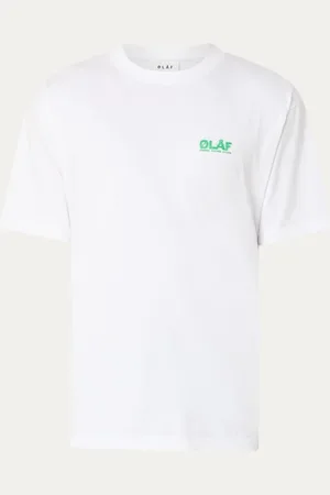 ØLÅF T-shirt met logo- en backprint
