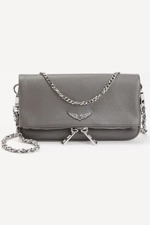 Zadig & Voltaire Rock Nano clutch van leer met afneembare schouderriem