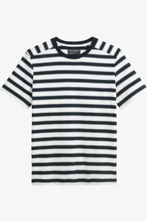 Marc O’ Polo T-shirt van biologisch katoen met streepprint