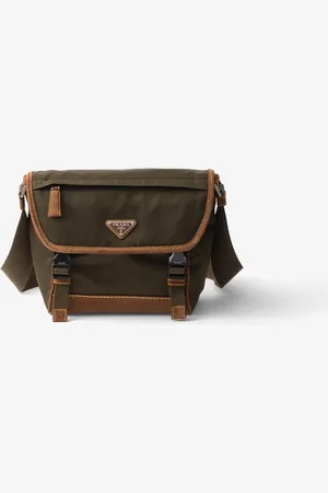 Prada Small Re-Nylon schoudertas met leren details