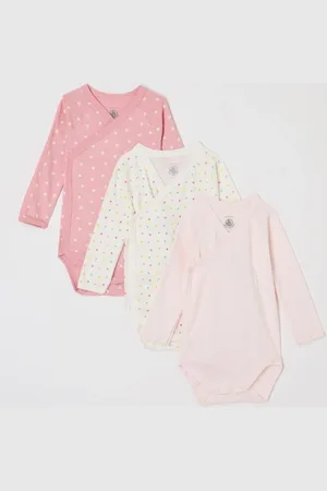 Petit Bateau Naissance romper van biologisch katoen in 3-pack
