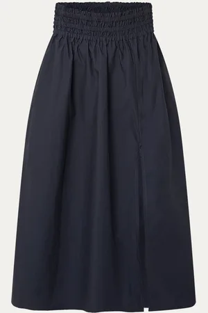 French Connection Barletta midi rok met split en smockwerk