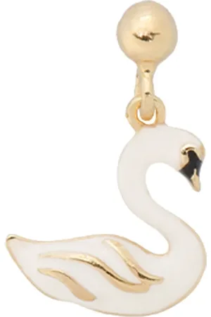 ANNA + NINA Swan Lake Stud enkele oorsteker verguld